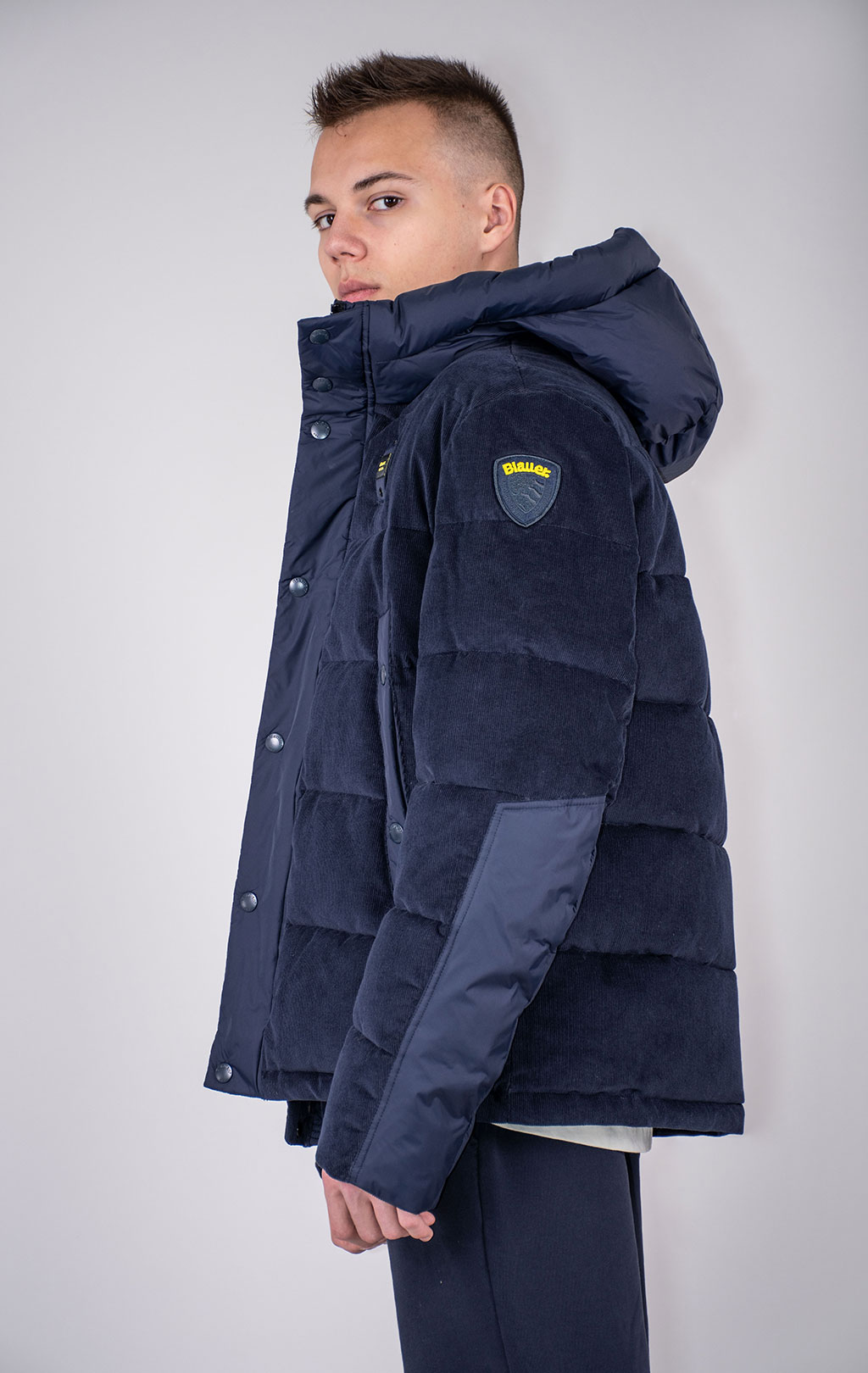 Куртка-пуховик BLAUER FARGO вельвет FW 24/25 blue (CO2115) 