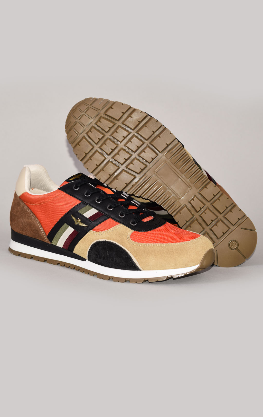 Кроссовки AERONAUTICA MILITARE SS 22 m/PT arancio/beige chiaro/marrone (SC 190) 