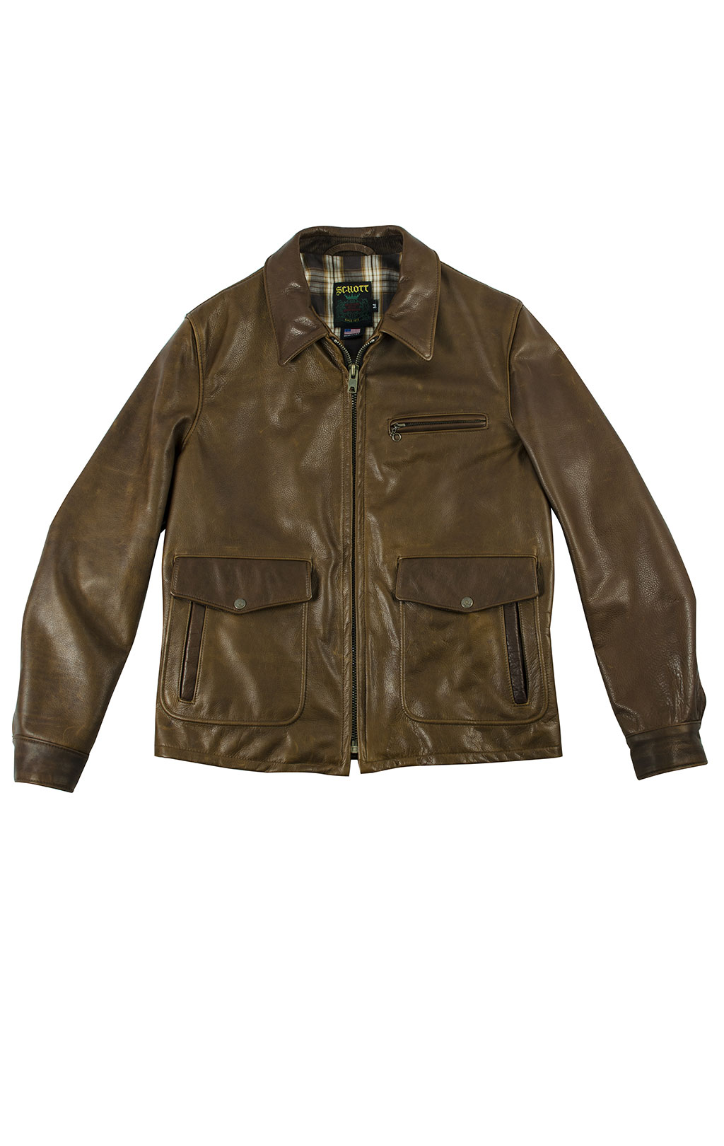 Куртка SCHOTT NYC Waxy Cowhide Leather DELIVERY JCT 27 кожа brown (563) 