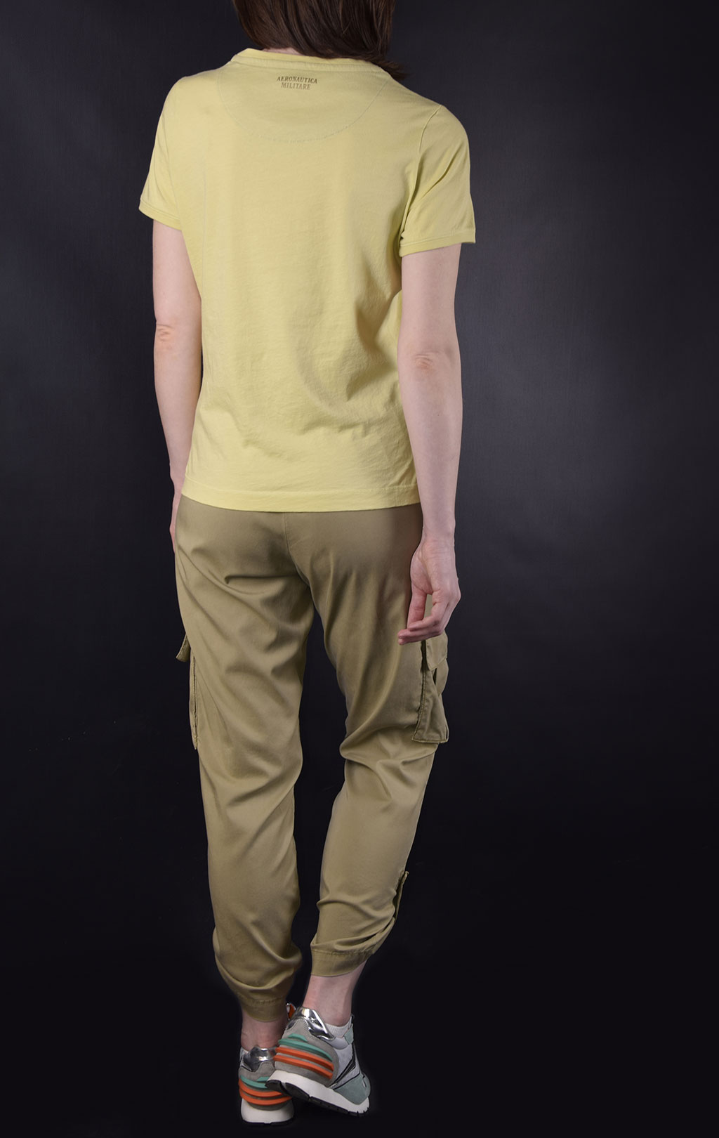 Женская футболка AERONAUTICA MILITARE SS19 lime chiaro (TS 1586) 