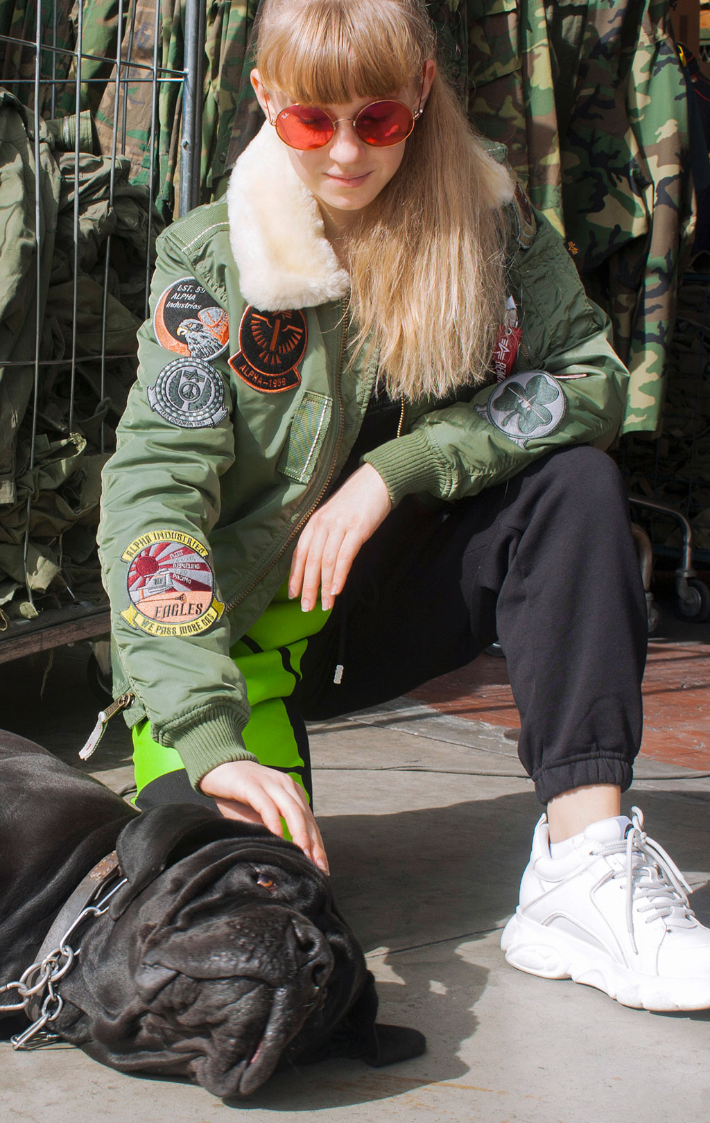 Женская куртка-пилот ALPHA INDUSTRIES INJECTOR-III PATCH sage green 