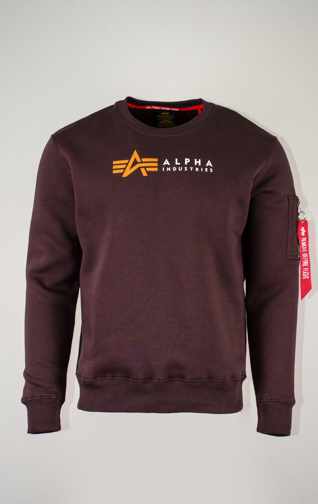 Свитшот ALPHA INDUSTRIES ALPHA LABEL SWEATER hunter brown 