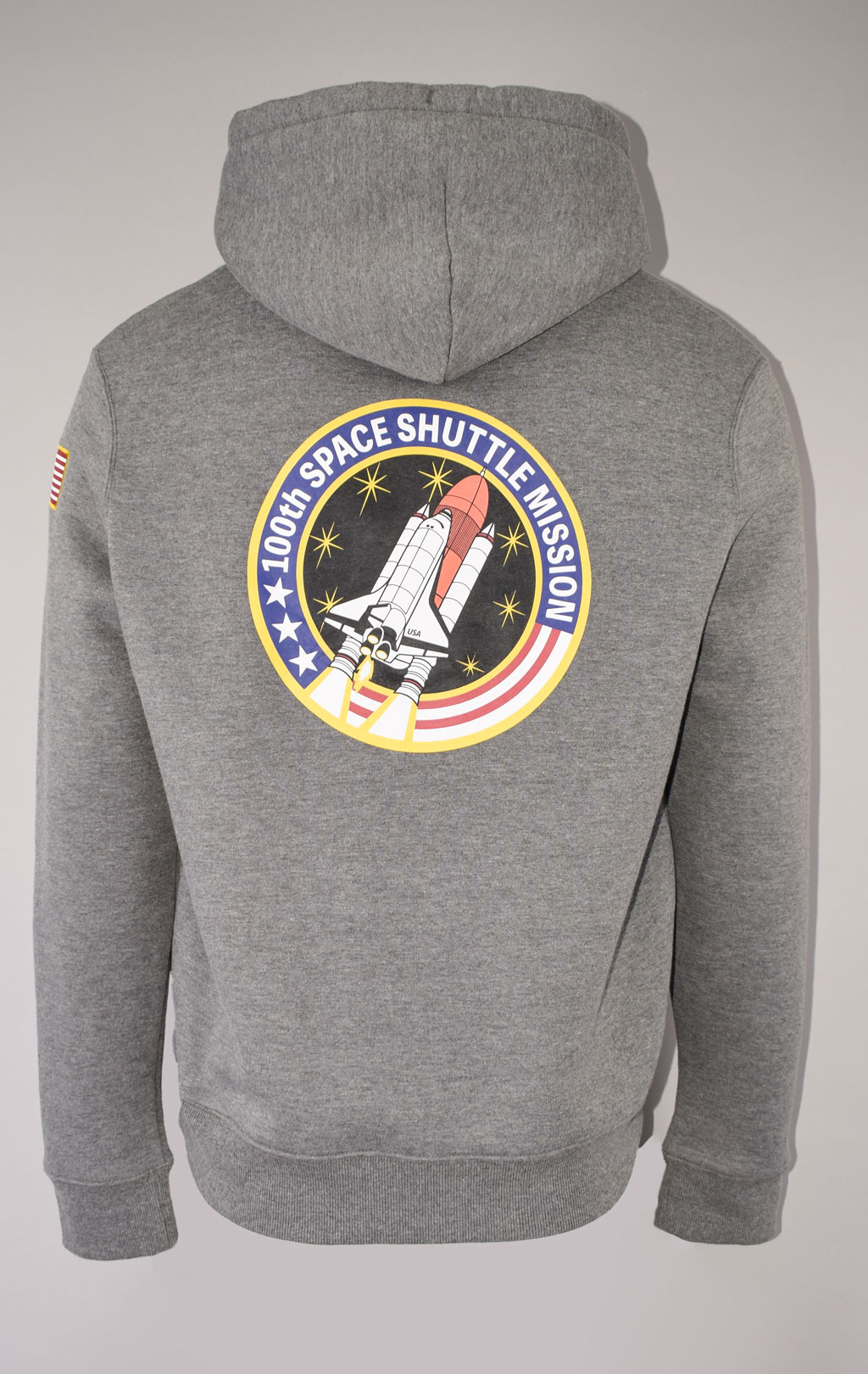 Толстовка ALPHA INDUSTRIES NASA SPACE SHUTTLE HOODIE medium charcoal heather 