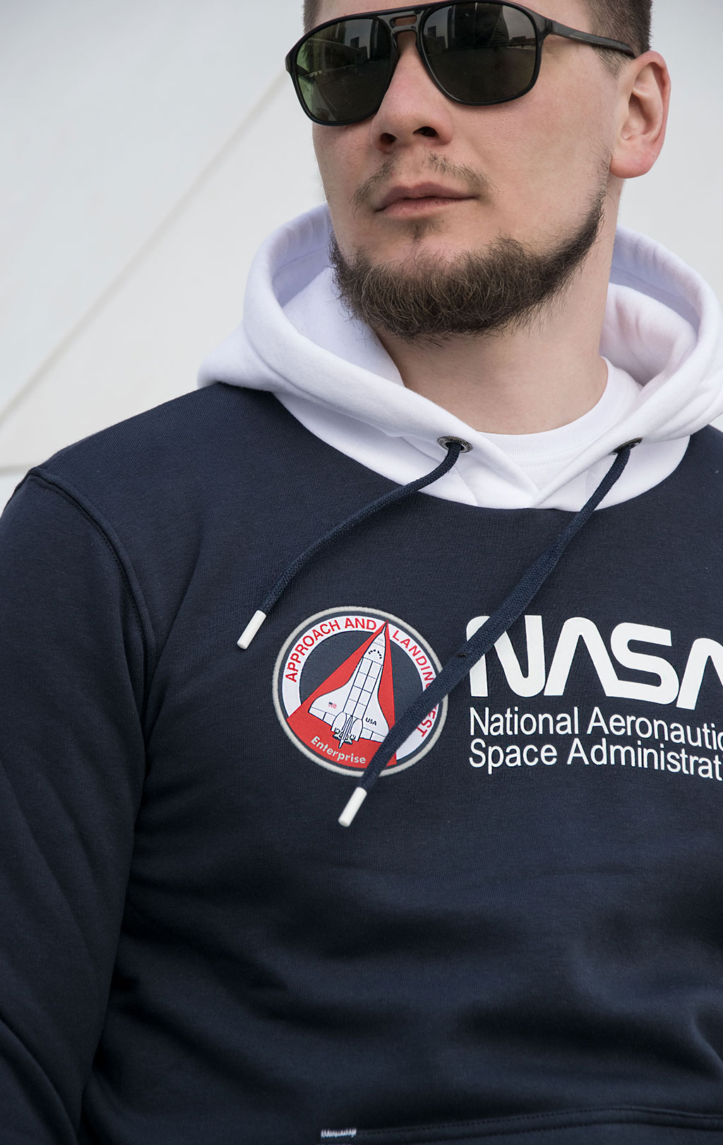 Толстовка ALPHA INDUSTRIES NASA RETRO HOODY rep. blue 