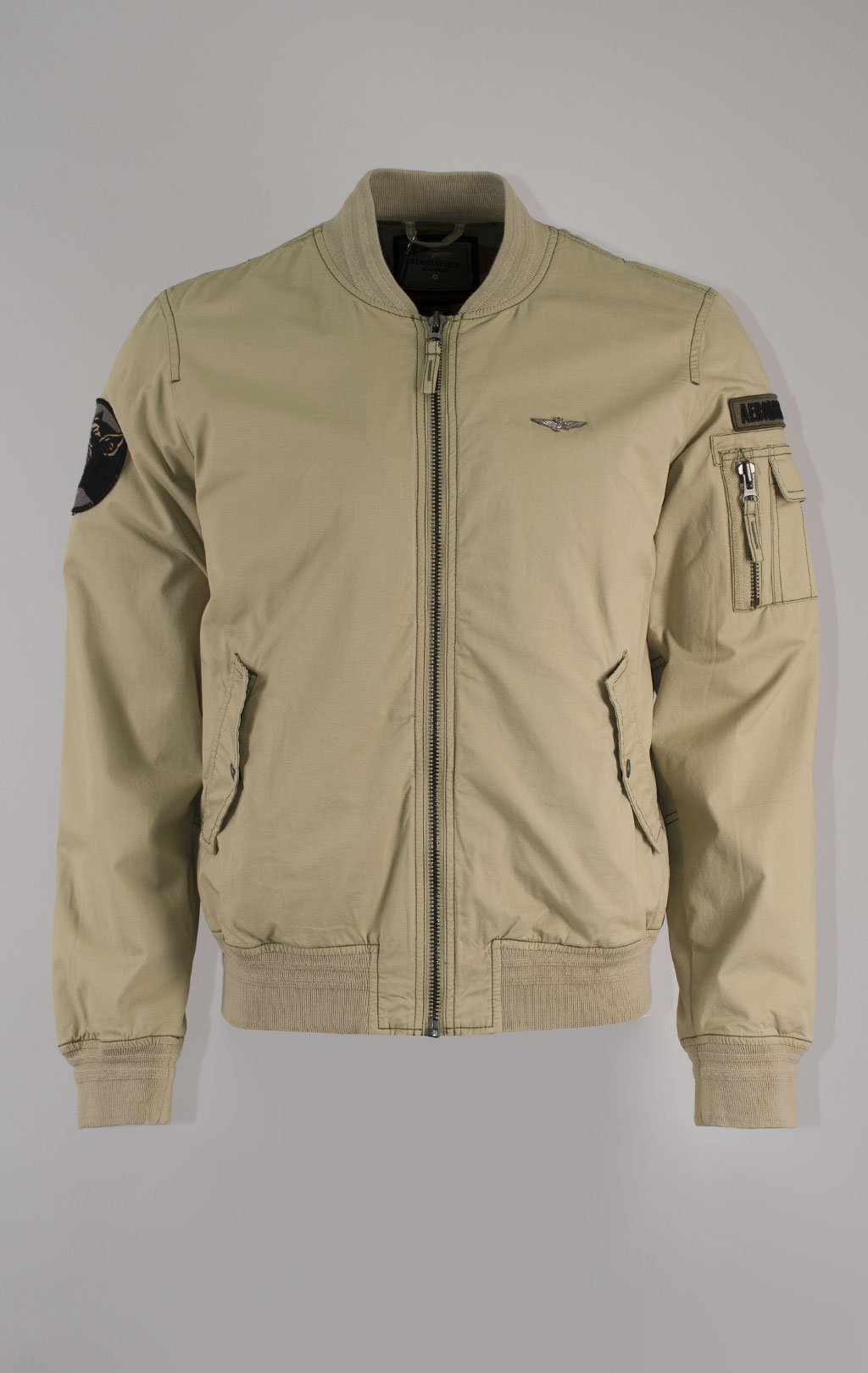 Ветровка-бомбер AERONAUTICA MILITARE SS 25 m/IN antelope beige (AB 2216) 