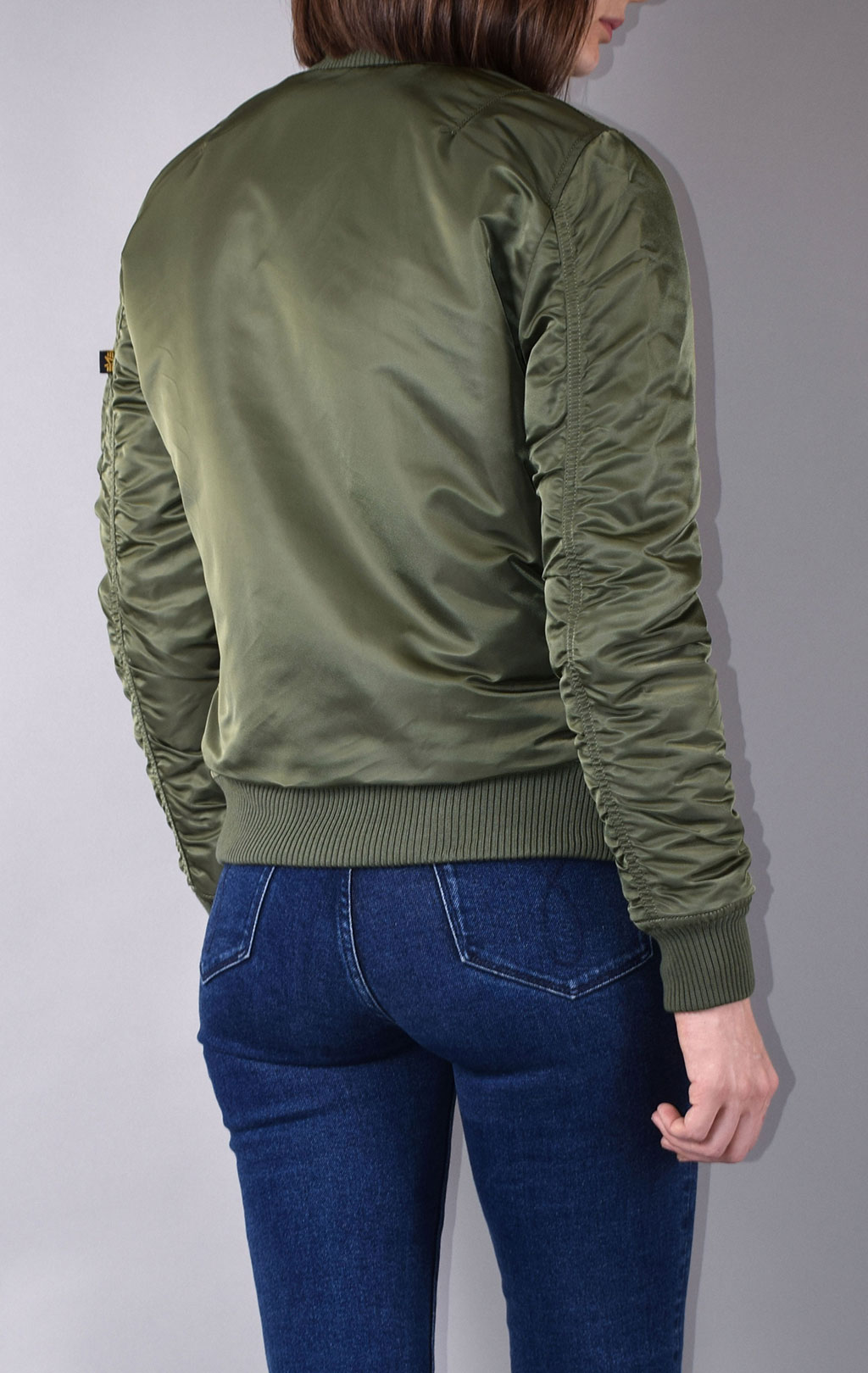 Женская куртка-бомбер лётная ALPHA INDUSTRIES VF NASA MA-1 sage green 