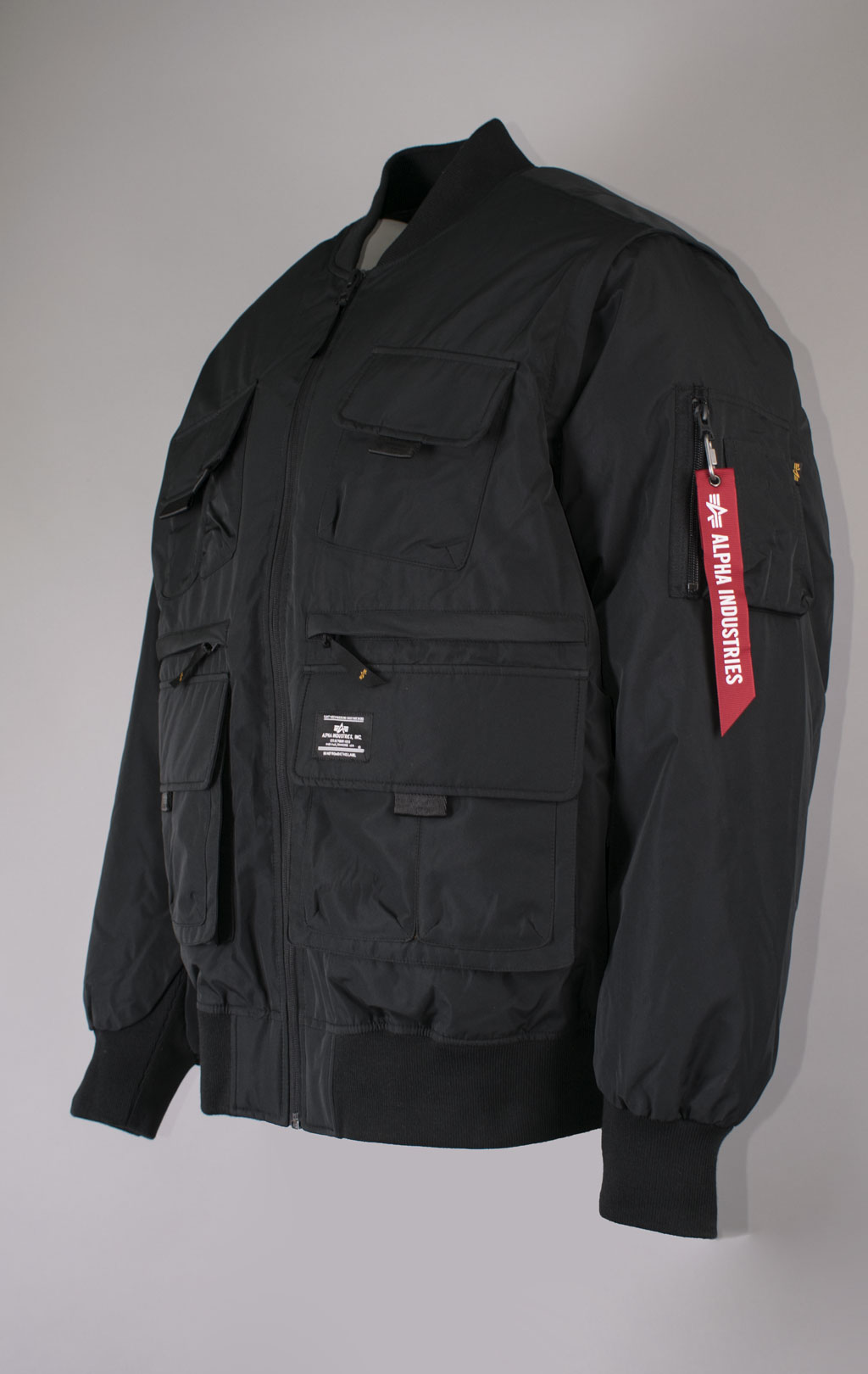 Куртка-бомбер ALPHA INDUSTRIES MULTIPOCKET FLIGHT JACKET FW 23/24 m black 