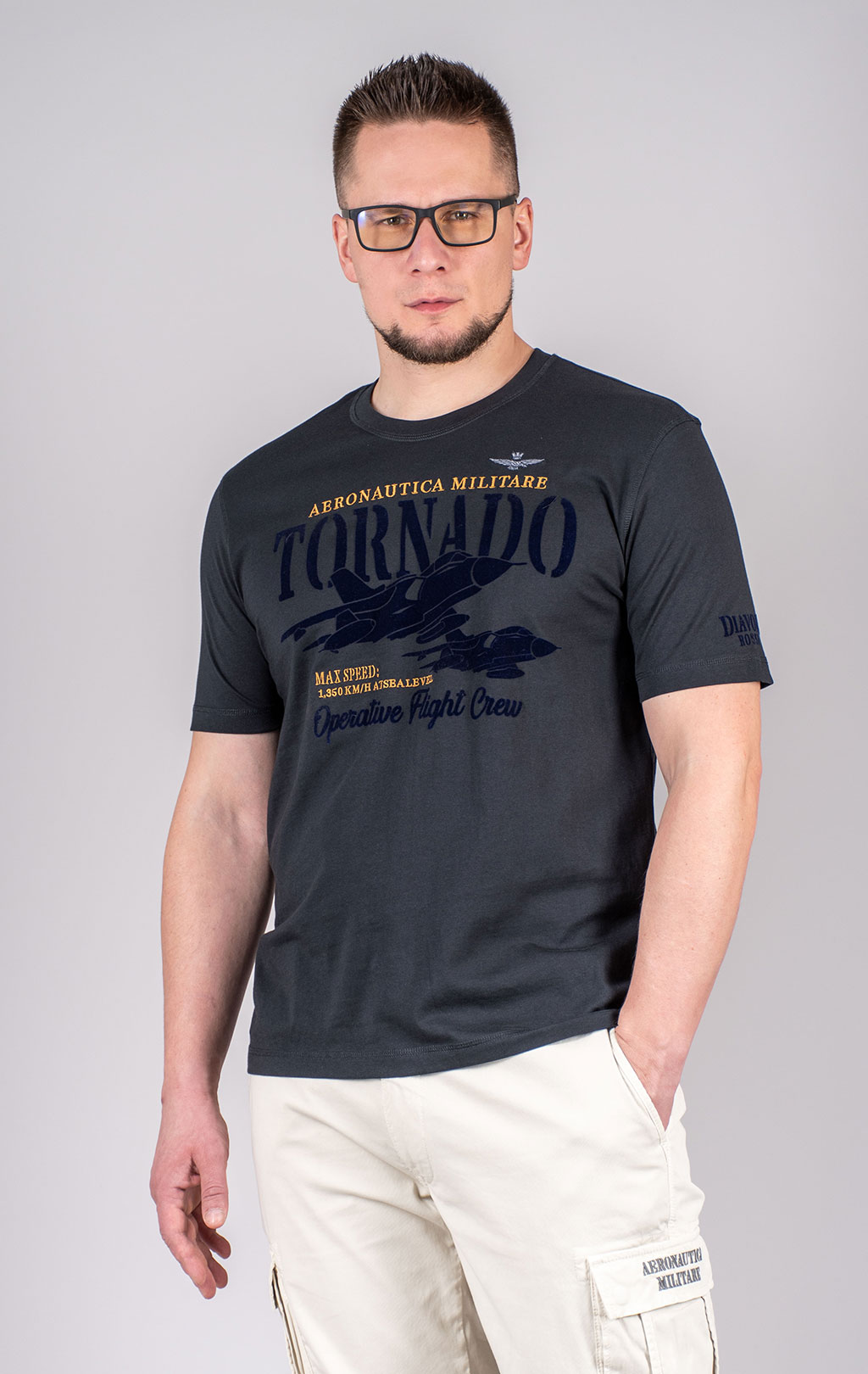 Футболка AERONAUTICA MILITARE SS 25 m/BD blue navy (TS 2405) 