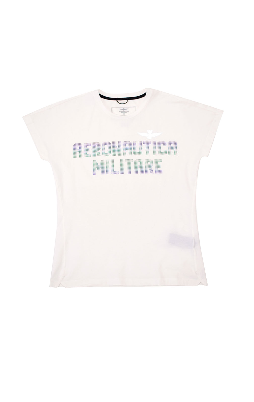 Женская футболка AERONAUTICA MILITARE SS 21/TR off white (TS 1849) 