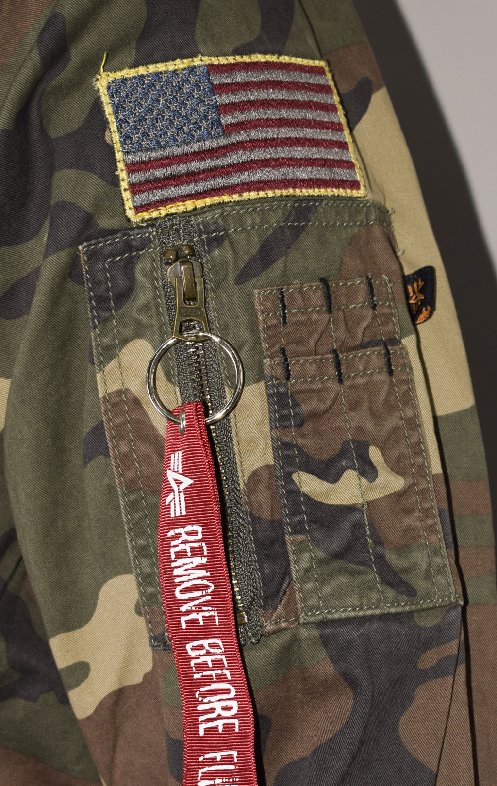 Ветровка ALPHA INDUSTRIES HUNTINGTON PATCH M-65 camo woodland 65 