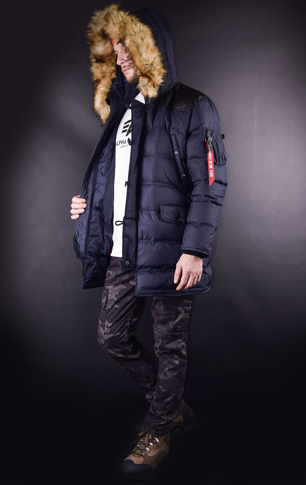 Аляска-пуховик ALPHA INDUSTRIES PUFFER N-3B rep. blue 