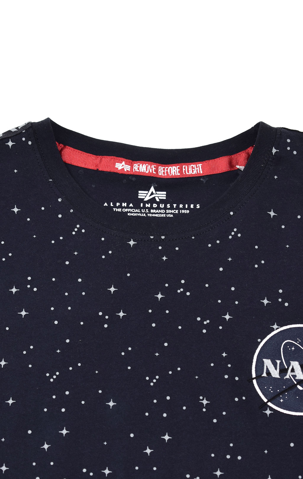 Футболка ALPHA INDUSTRIES NASA TAPE rep. blue 