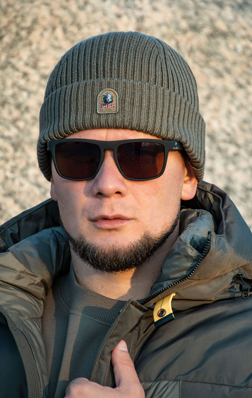 Шапка вязаная PARAJUMPERS RIB HAT FW 25/26 olive grey 