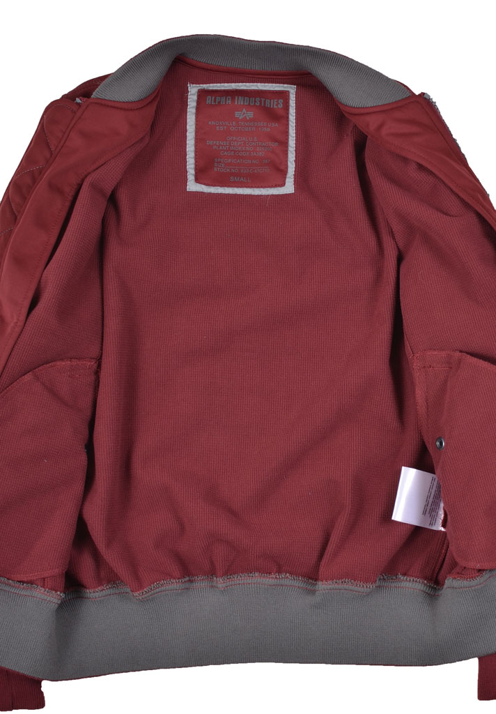 Женская ветровка-бомбер ALPHA INDUSTRIES MA-1 Soft Shell burgundy 