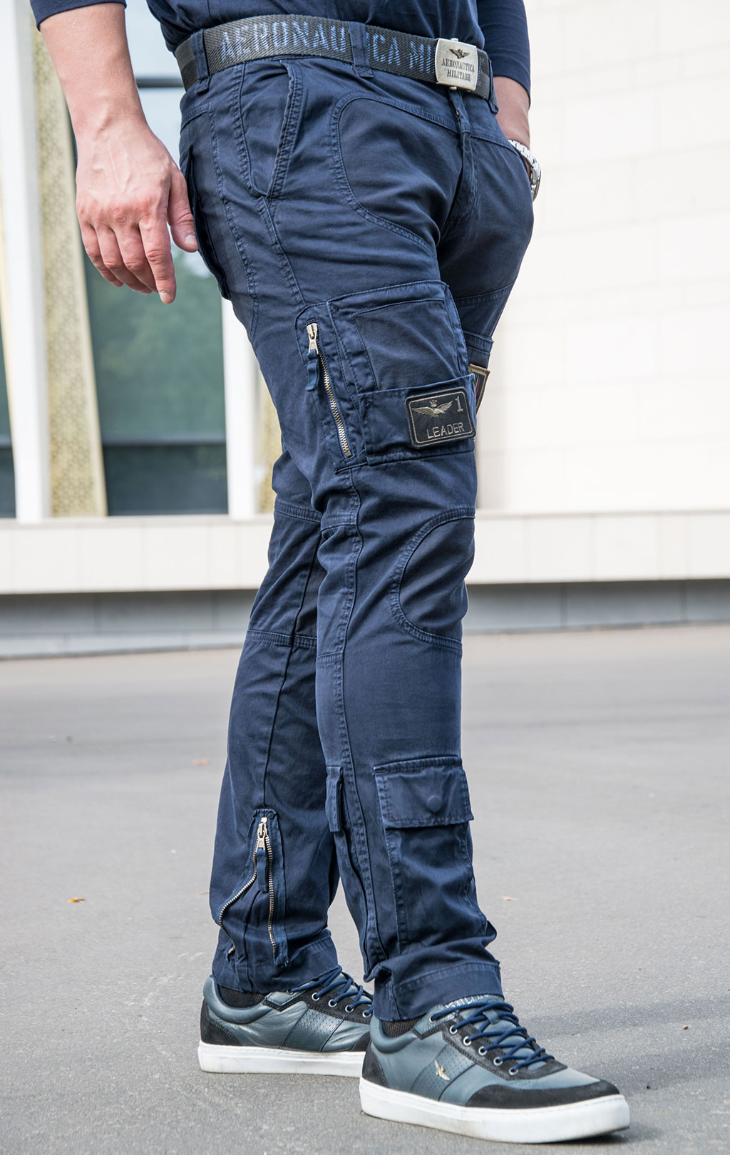 Брюки-карго AERONAUTICA MILITARE ANTI-G плотные FW 23/24/AL dark blue (PA 1557) 
