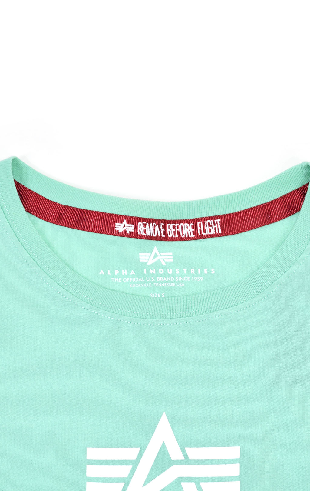 Женская футболка ALPHA INDUSTRIES NEW BASIC T pastel mint 