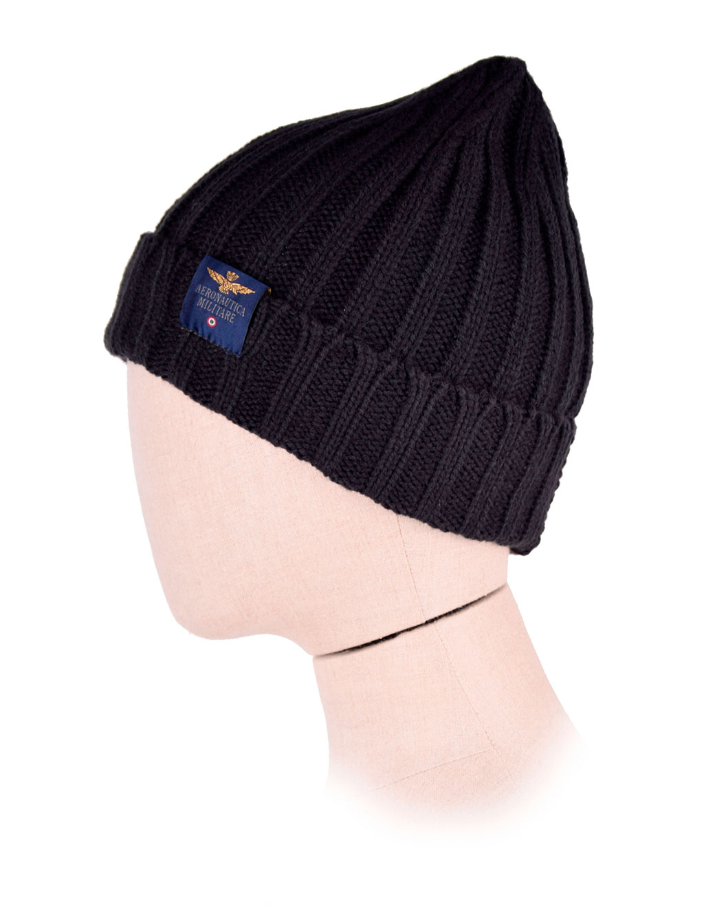 Шапка вязаная AERONAUTICA MILITARE blue navy (HA 990)