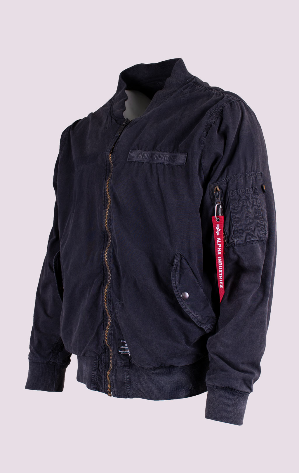 Бомбер-ветровка ALPHA INDUSTRIES L-2B RIP AND REPAIR FLIGHT JACKET SS 24 m black 