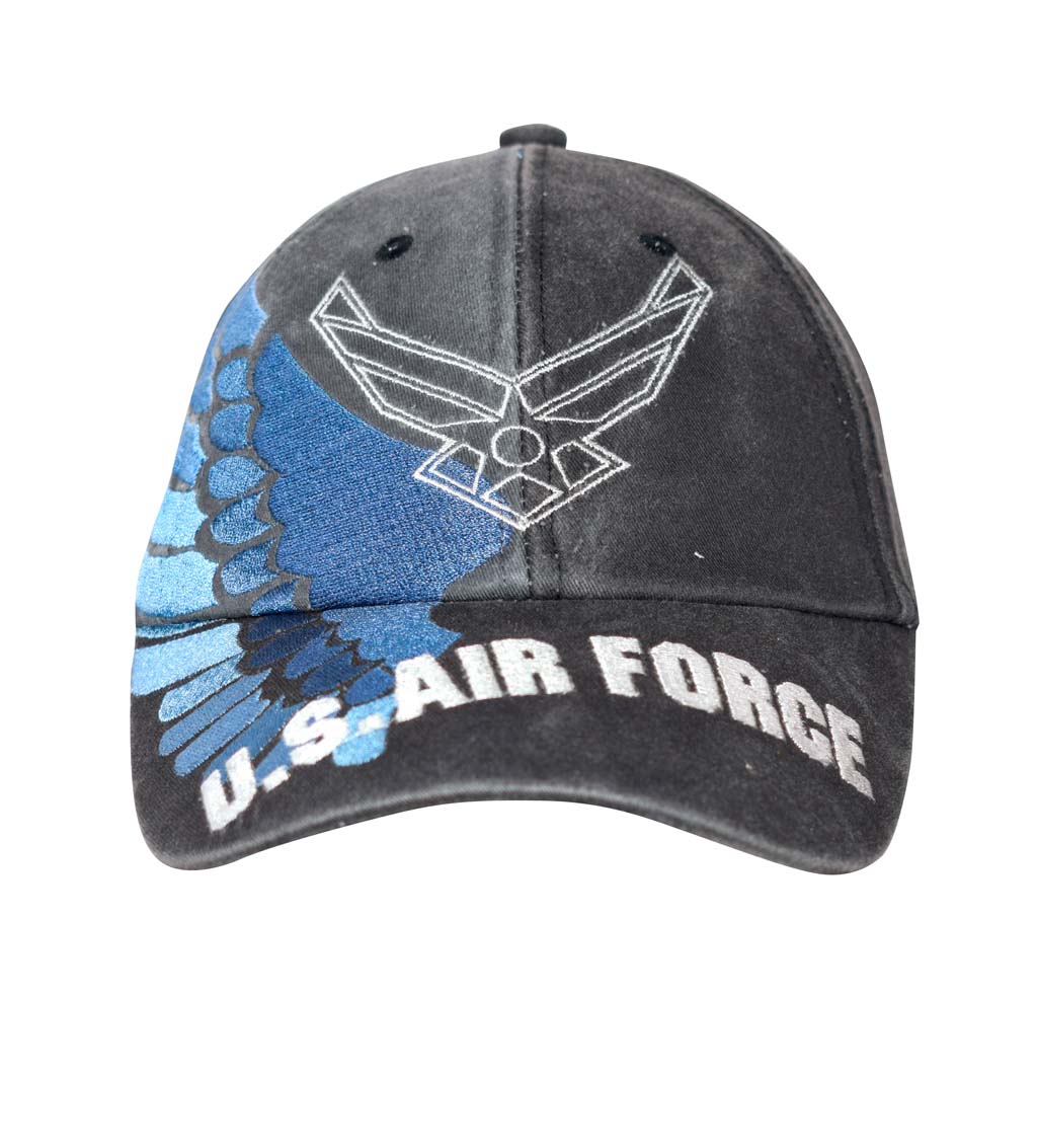 Бейсболка EC AIR FORCE WINGS black washed (6015) 