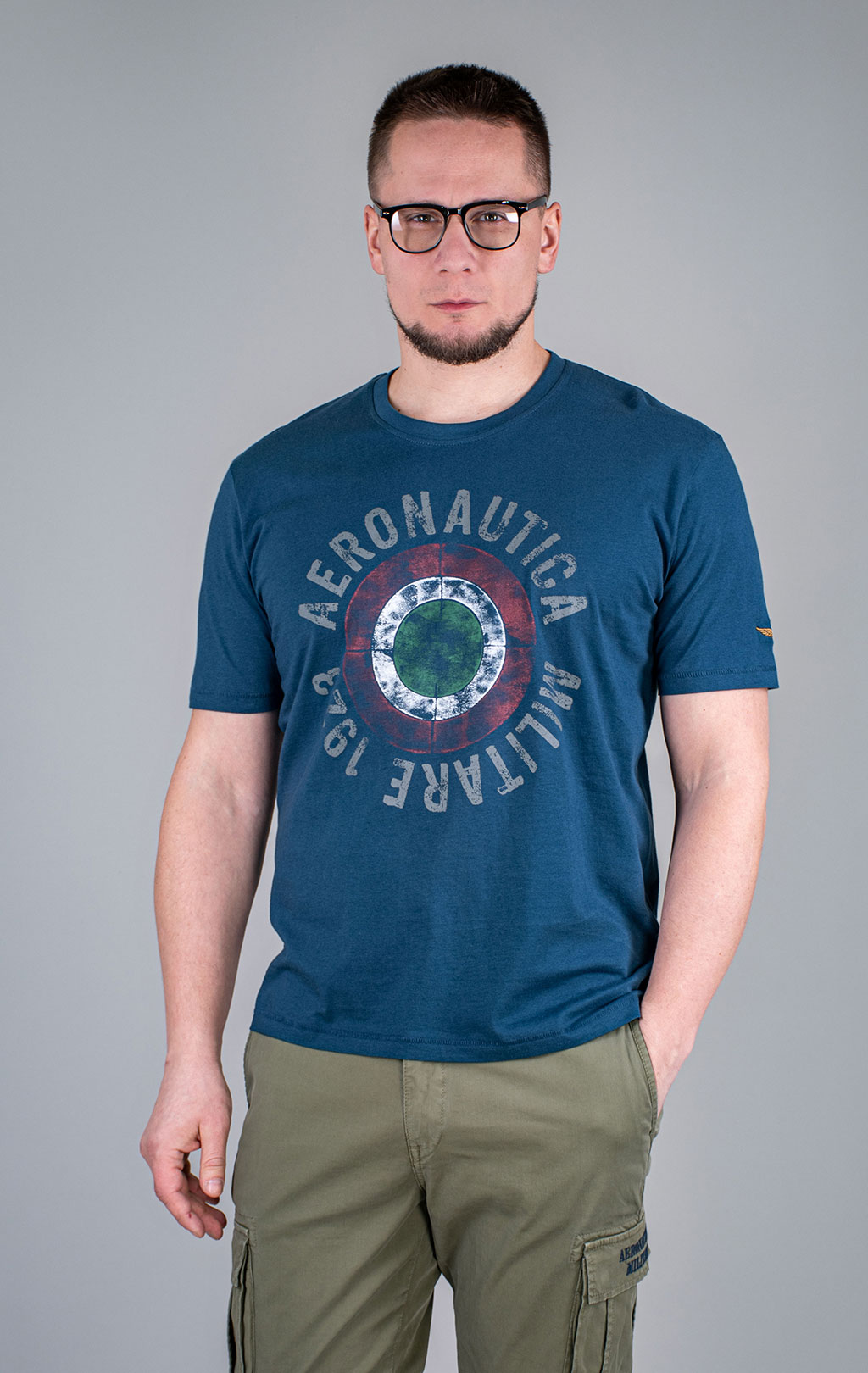 Футболка AERONAUTICA MILITARE big size SS 26/BD titan avio (TS 2538) 