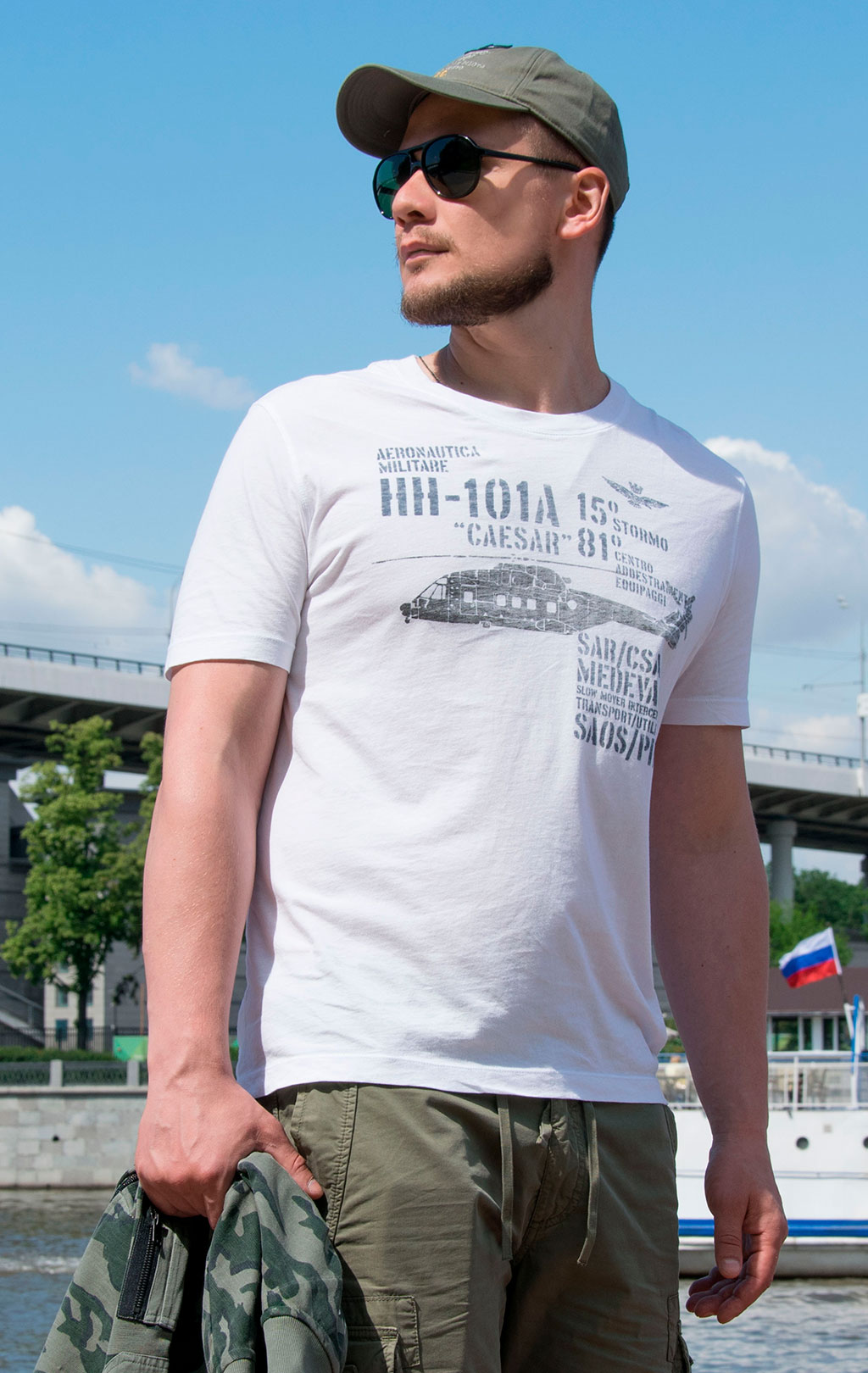 Футболка AERONAUTICA MILITARE SS 20/IN off white (TS 1707) 