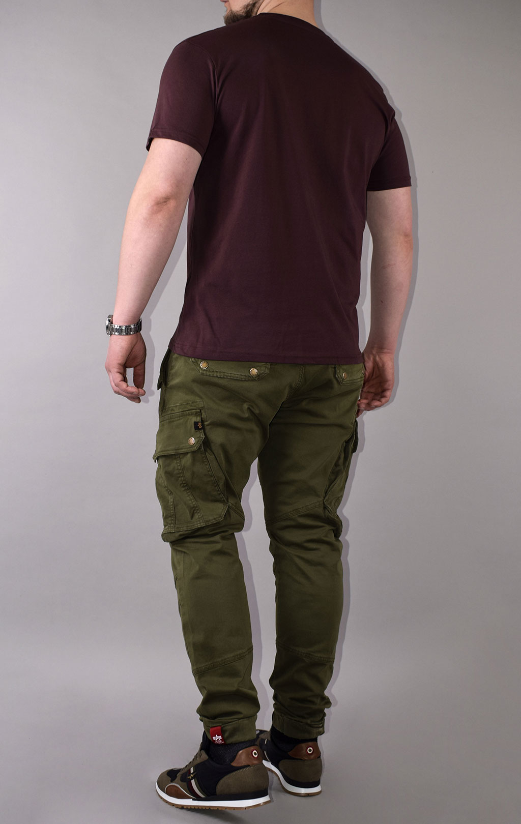 Футболка ALPHA INDUSTRIES BASIC T deep maroon 