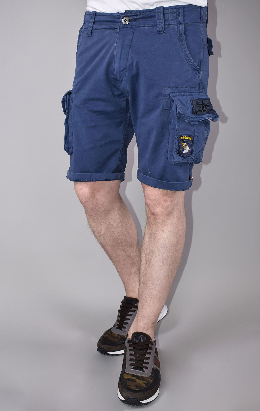 Шорты ALPHA INDUSTRIES CREW SHORT PATCH new navy 