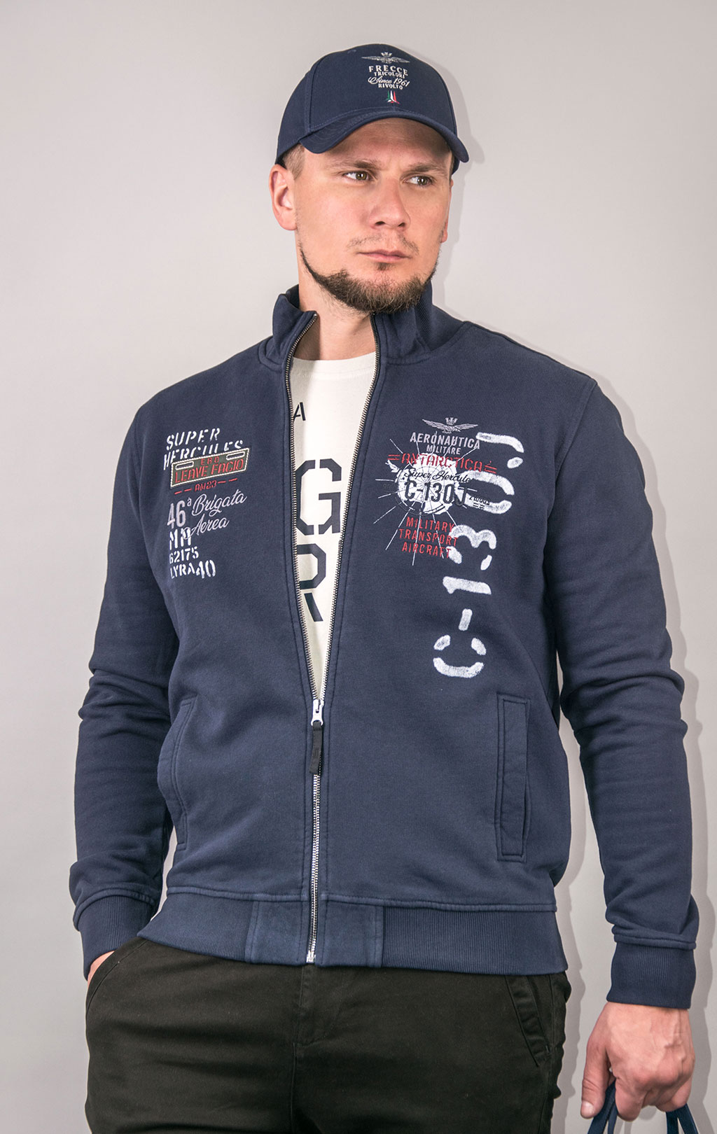 Олимпийка AERONAUTICA MILITARE ANTARCTICA FW 23/24/TR dark blue (FE 1819) 