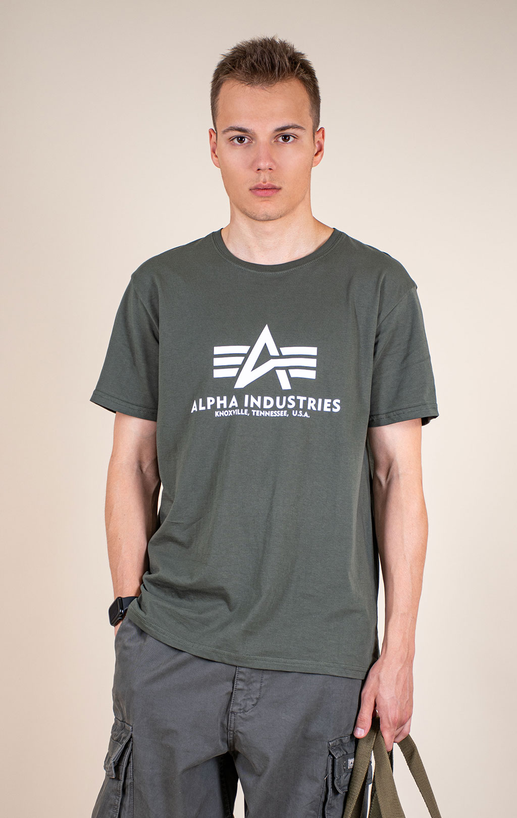 Футболка ALPHA INDUSTRIES BASIC T vintage green 