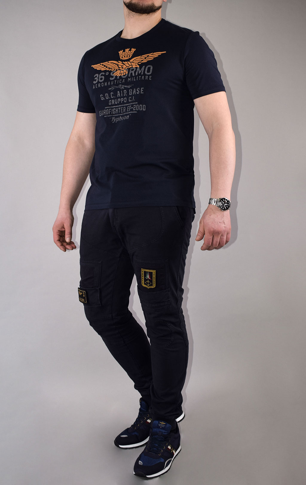 Футболка AERONAUTICA MILITARE SS 21/TR blue black (TS 1867) 