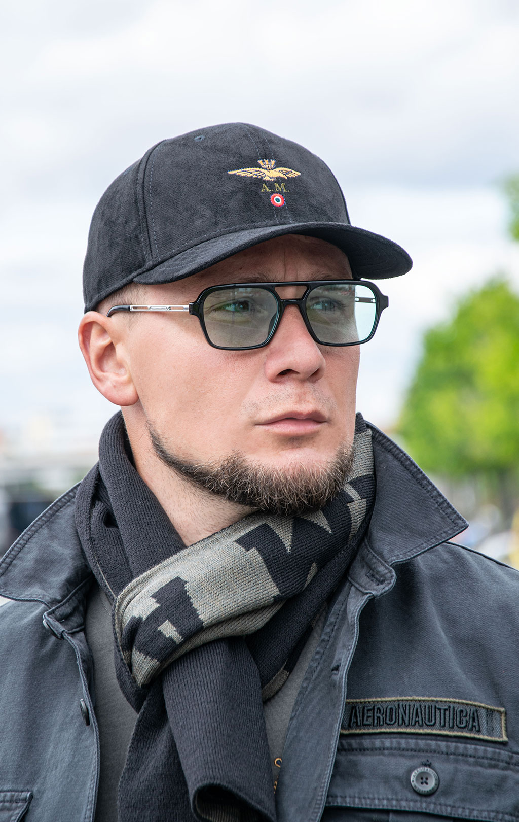 Бейсболка AERONAUTICA MILITARE искусственная замша FW 25/26/CN jet black (HA 1229) 