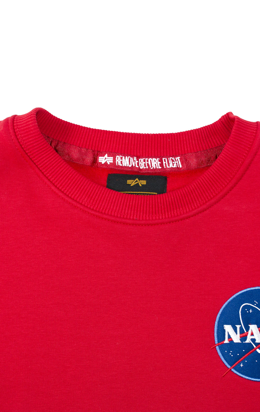 Свитшот ALPHA INDUSTRIES NASA reflective speed red 