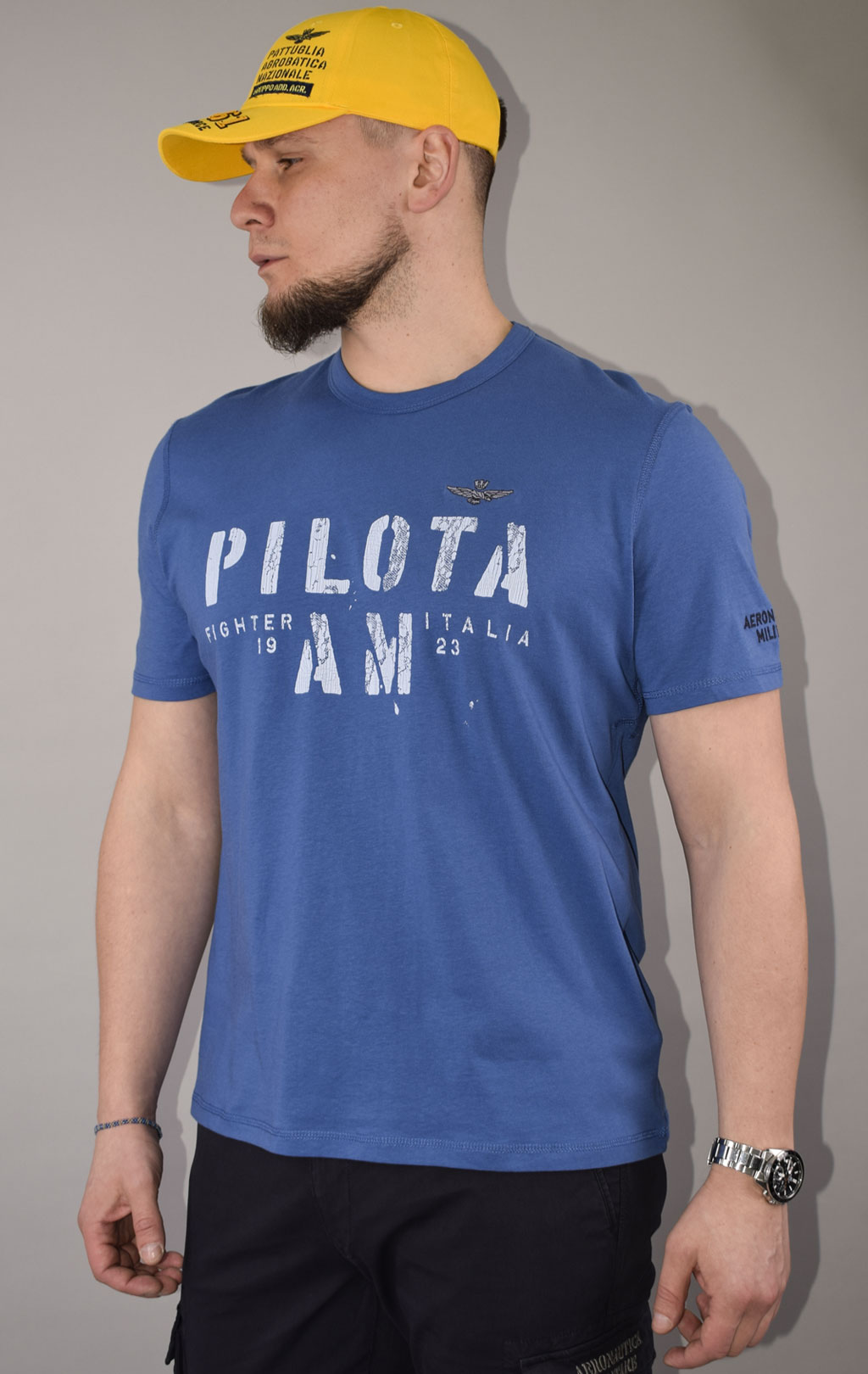 Футболка AERONAUTICA MILITARE SS 23/BD indaco (TS 2092) 