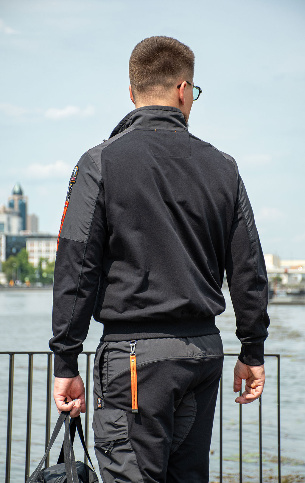 Толстовка комбинированная PARAJUMPERS JANGO SS 25 m black 