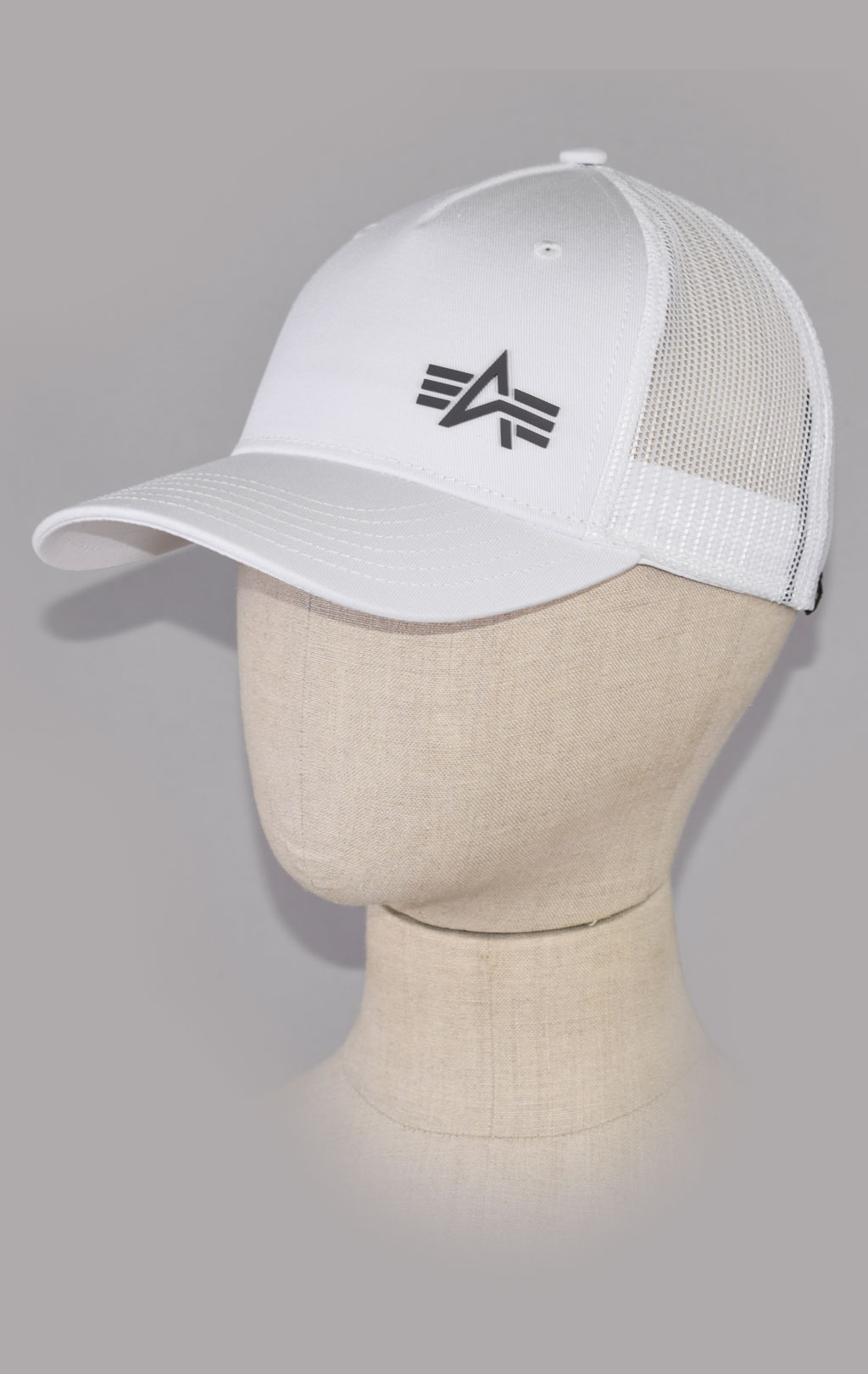 Бейсболка ALPHA INDUSTRIES TRUCKER CAP SMALL LOGO white 