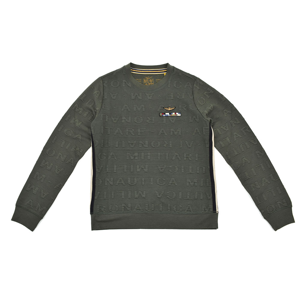 Женский свитшот AERONAUTICA MILITARE FW 19/20 verde militare (FE 1451) 