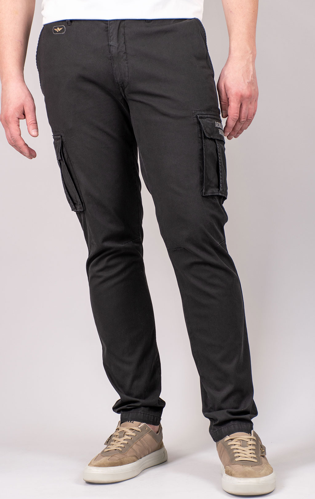 Брюки-карго AERONAUTICA MILITARE SS 25 m/AL black washed (PA 1329) 