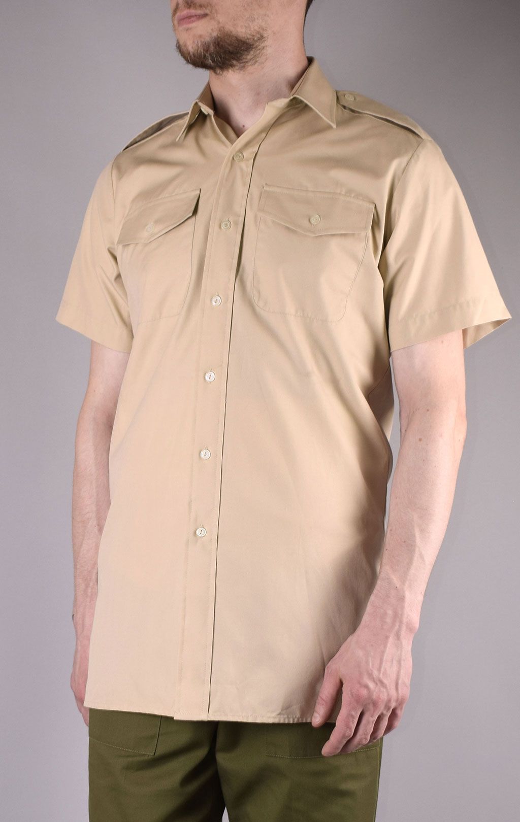 Рубашка армейская короткий рукав fawn (khaki) Англия