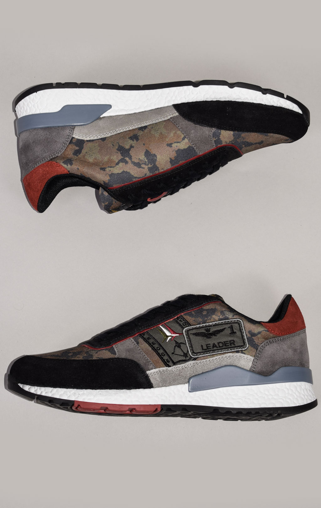Кроссовки AERONAUTICA MILITARE SS 22 m/PT camouflage/grigio medio (SC 202) 