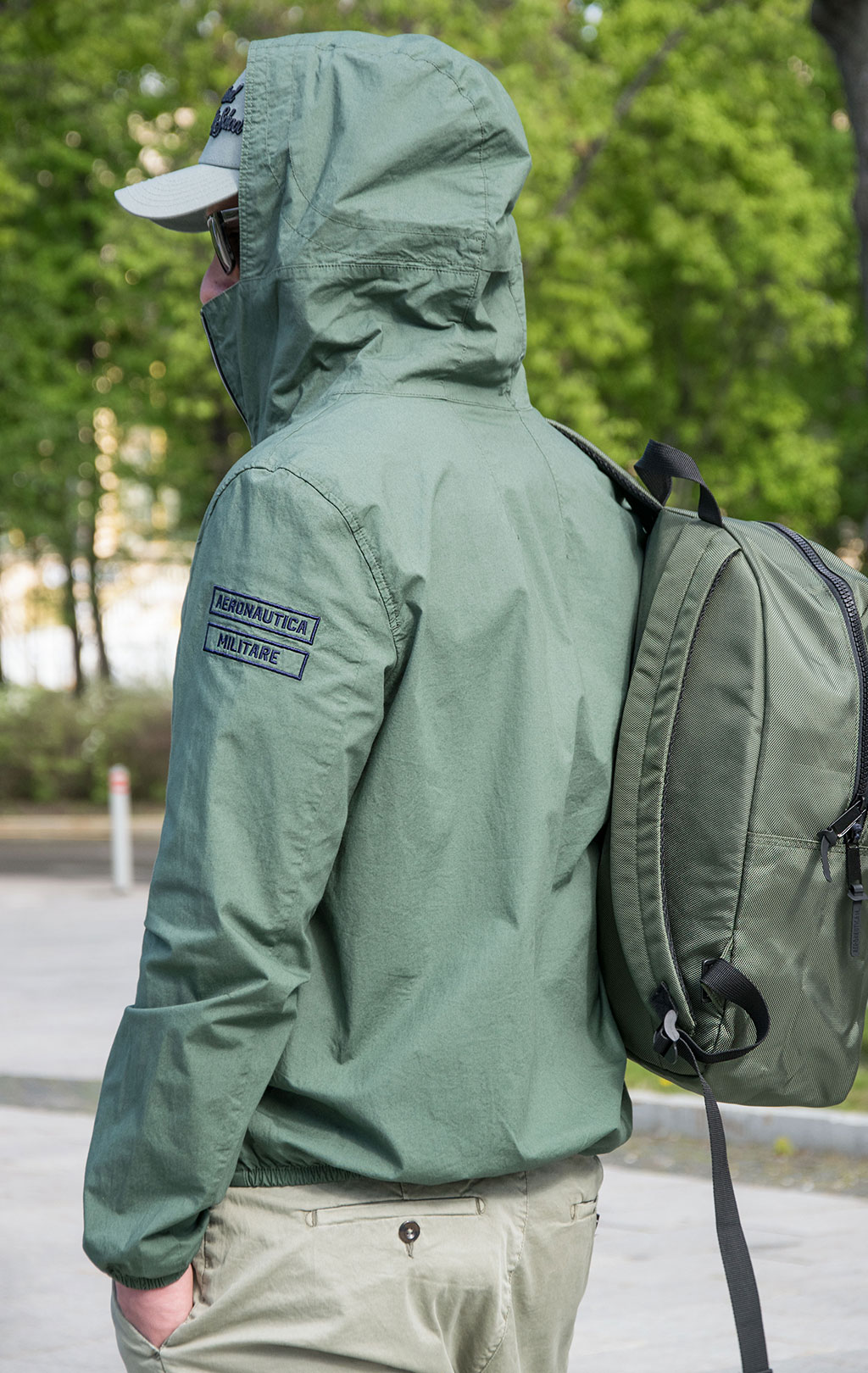 Ветровка AERONAUTICA MILITARE SS 23 m/TR verde militare (AB 2054) 