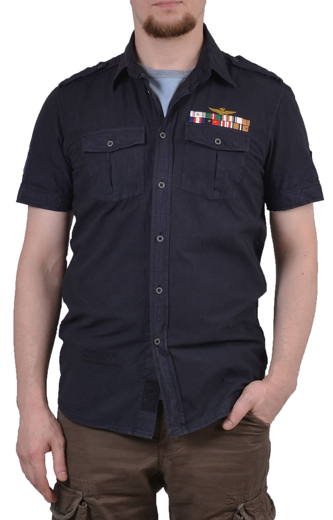 Рубашка AERONAUTICA MILITARE navy (CA 600) 