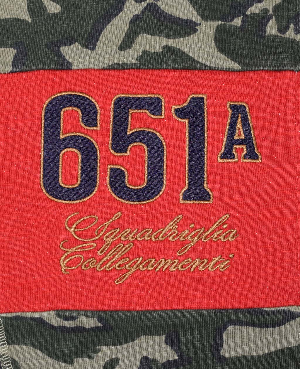 Толстовка AERONAUTICA MILITARE SS 20/IN camouflage/rosso/blue navy (FE 1489) 