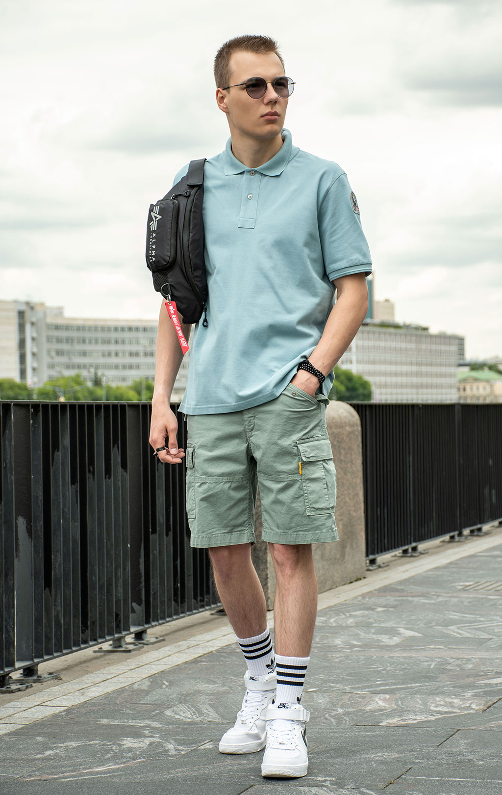 Футболка-поло PARAJUMPERS GANGAPUMA SS 25 m smoke blue 
