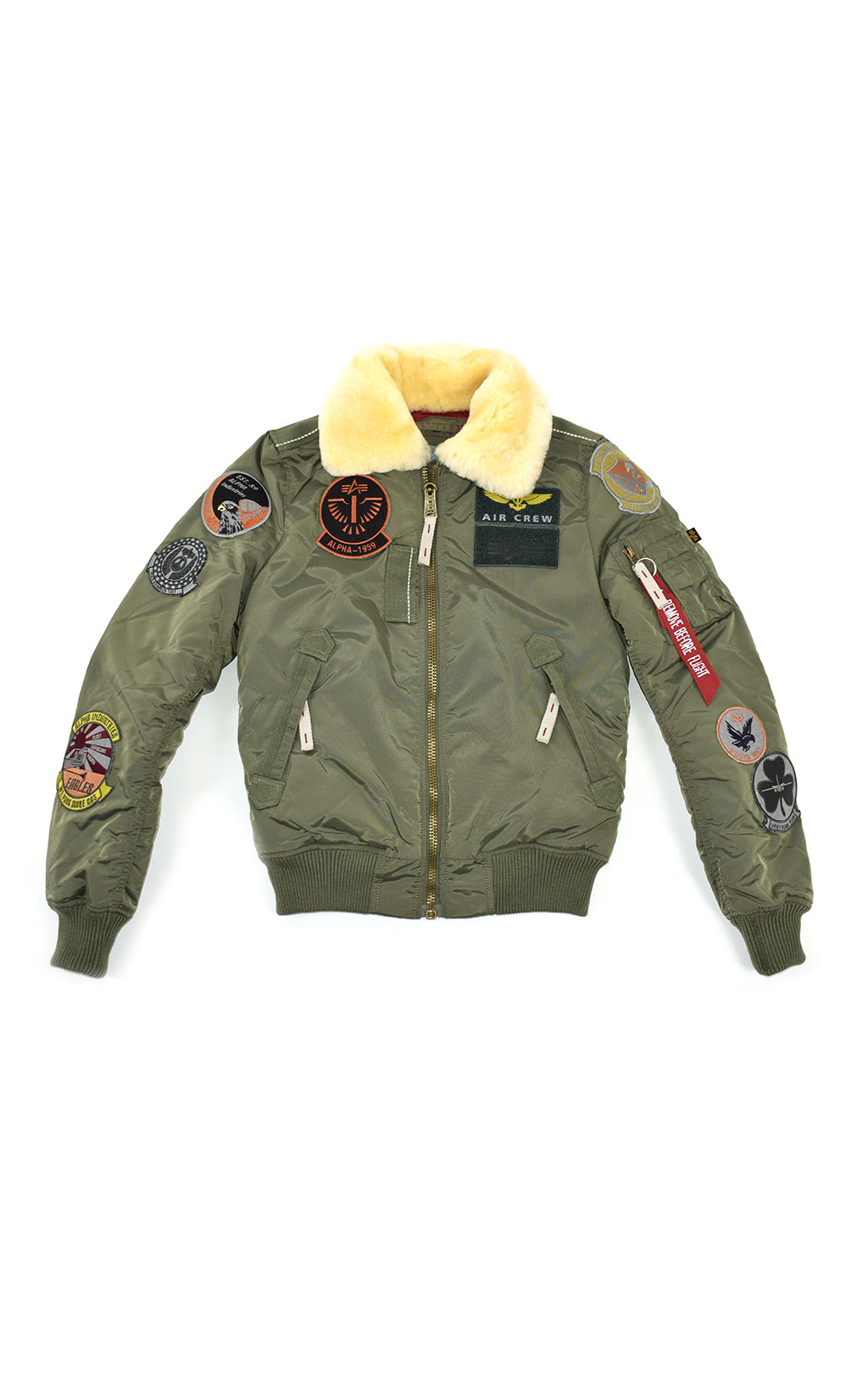 Женская куртка-пилот ALPHA INDUSTRIES INJECTOR-III PATCH sage green 