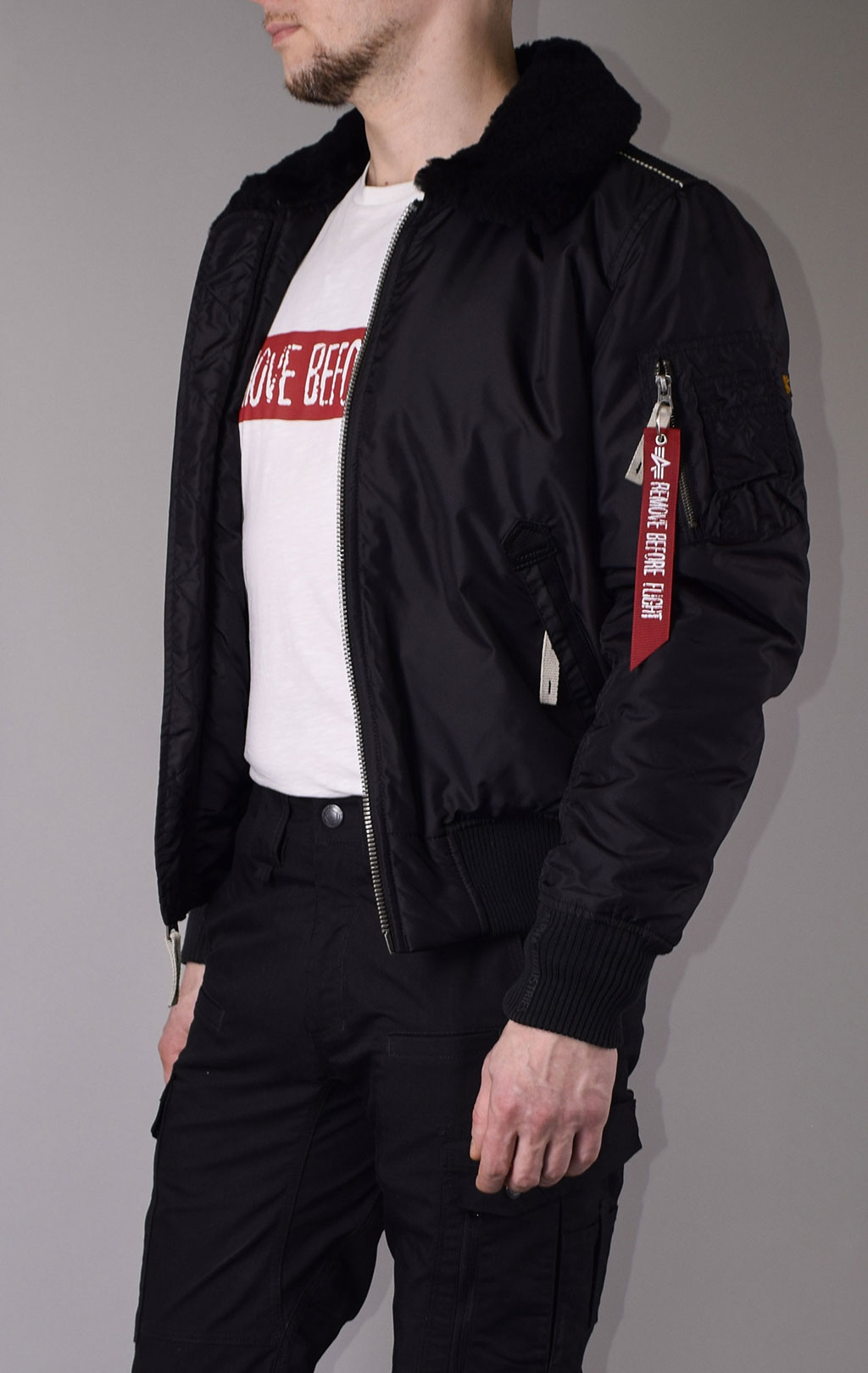 Куртка-пилот ALPHA INDUSTRIES INJECTOR-III black 