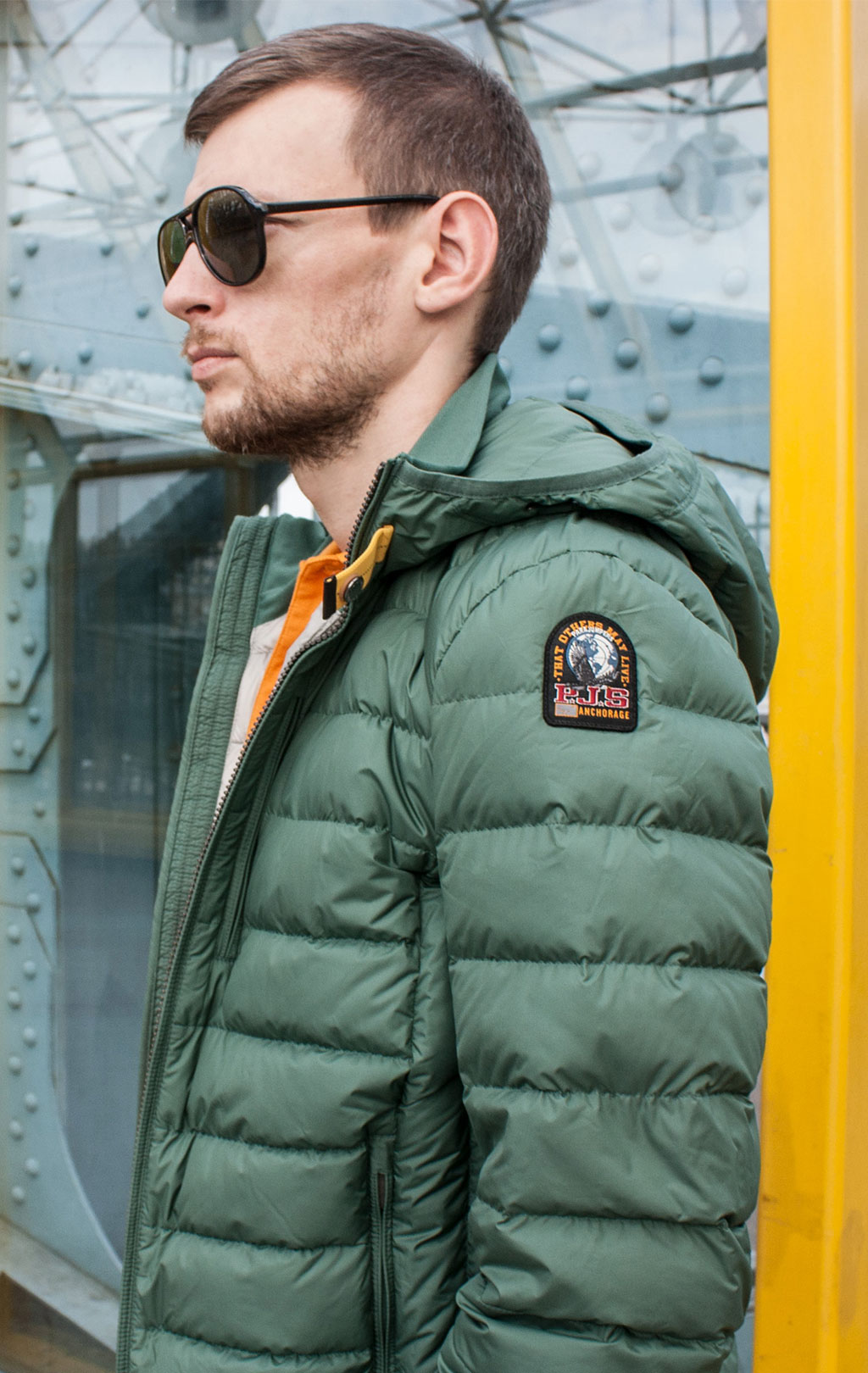 Куртка-пуховик лёгкая PARAJUMPERS LAST MINUTE forest green 