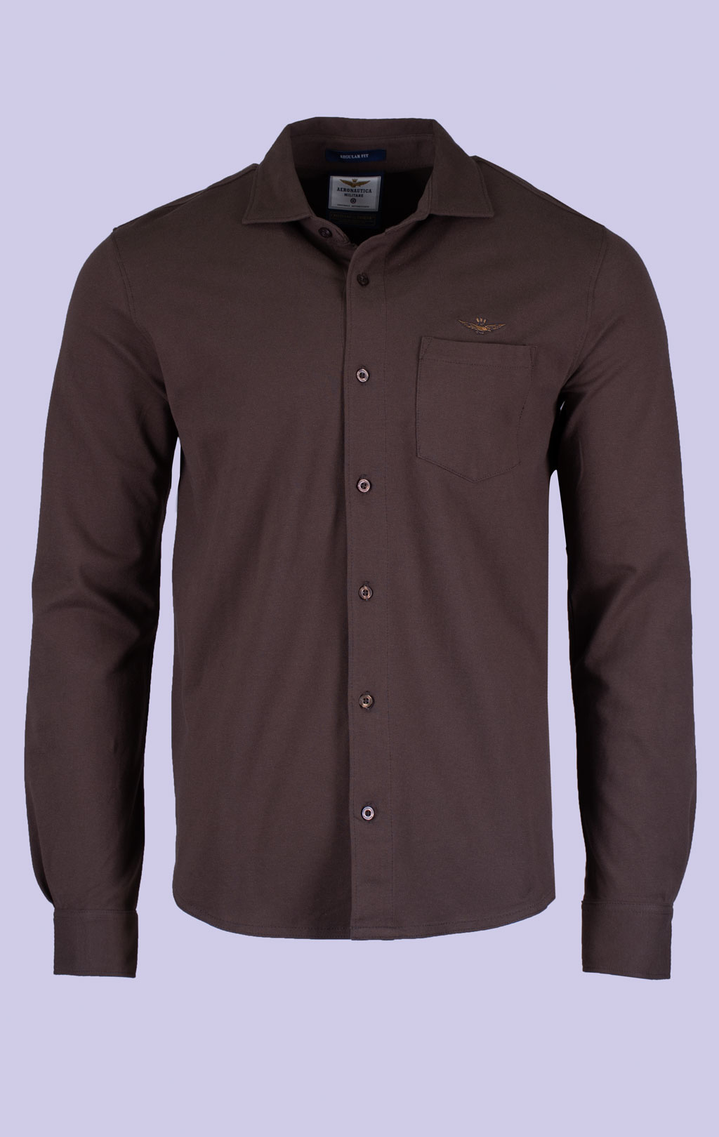 Рубашка трикотажная AERONAUTICA MILITARE FW 26/27/BD chestnut brown (CA 1313) 