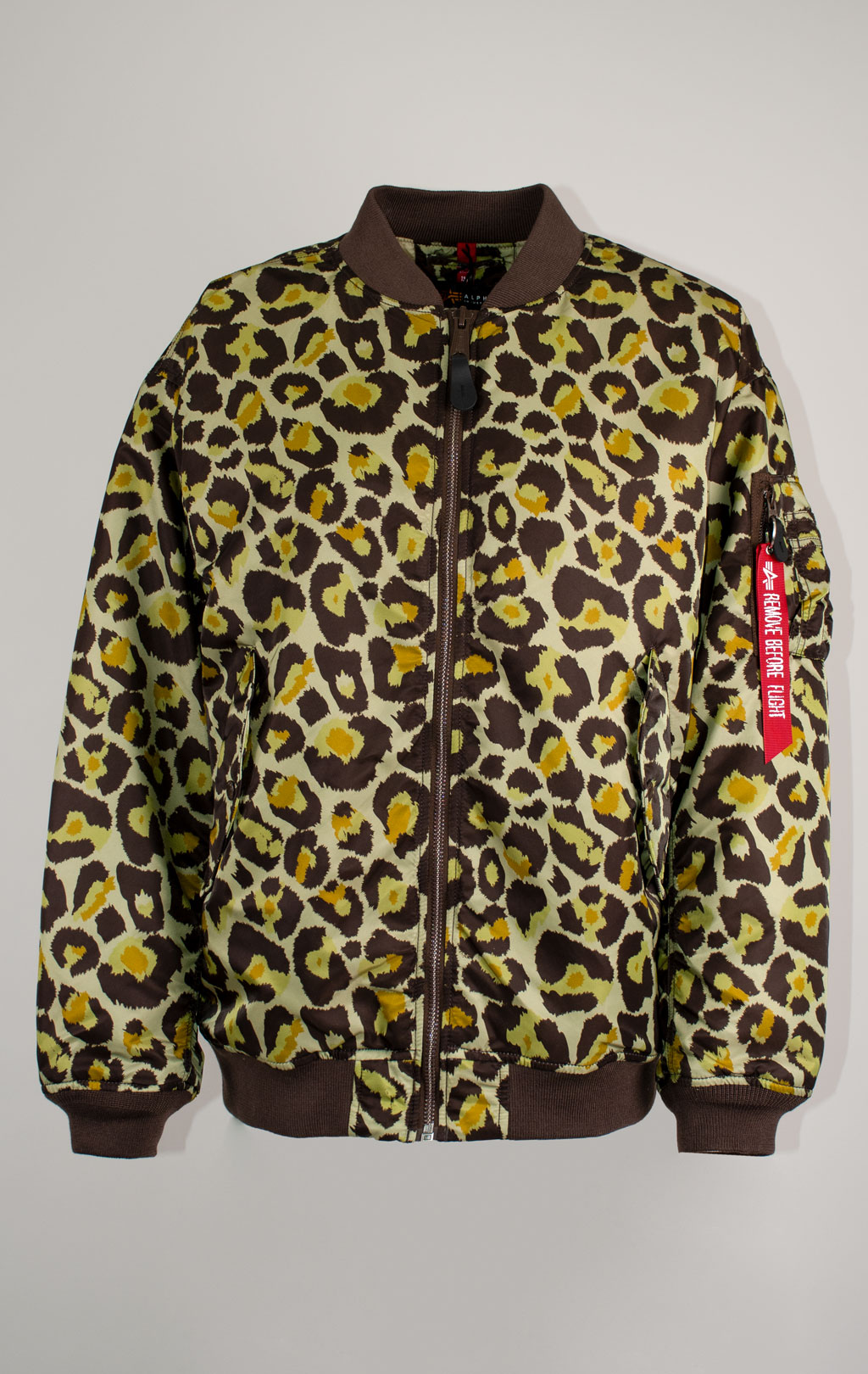 Женская куртка-бомбер лётная ALPHA INDUSTRIES CORE CAMO MA-1 olive leo camo 