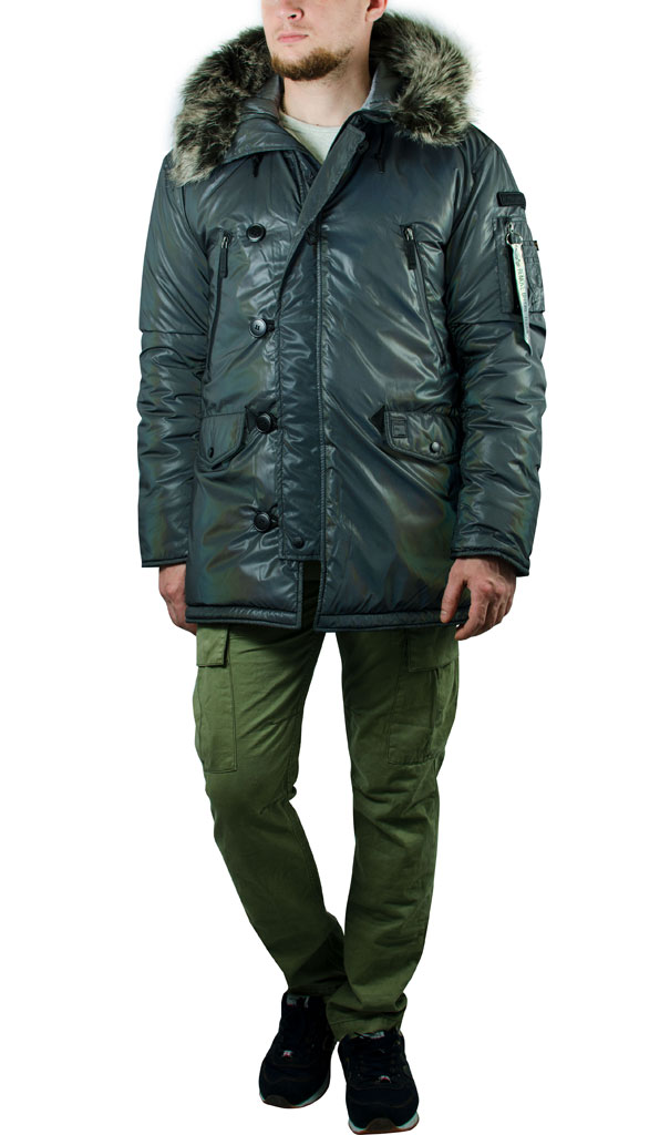 Аляска ALPHA INDUSTRIES VF REFLECTIVE N-3B black Аляска ALPHA INDUSTRIES VF REFLECTIVE N-3B black
