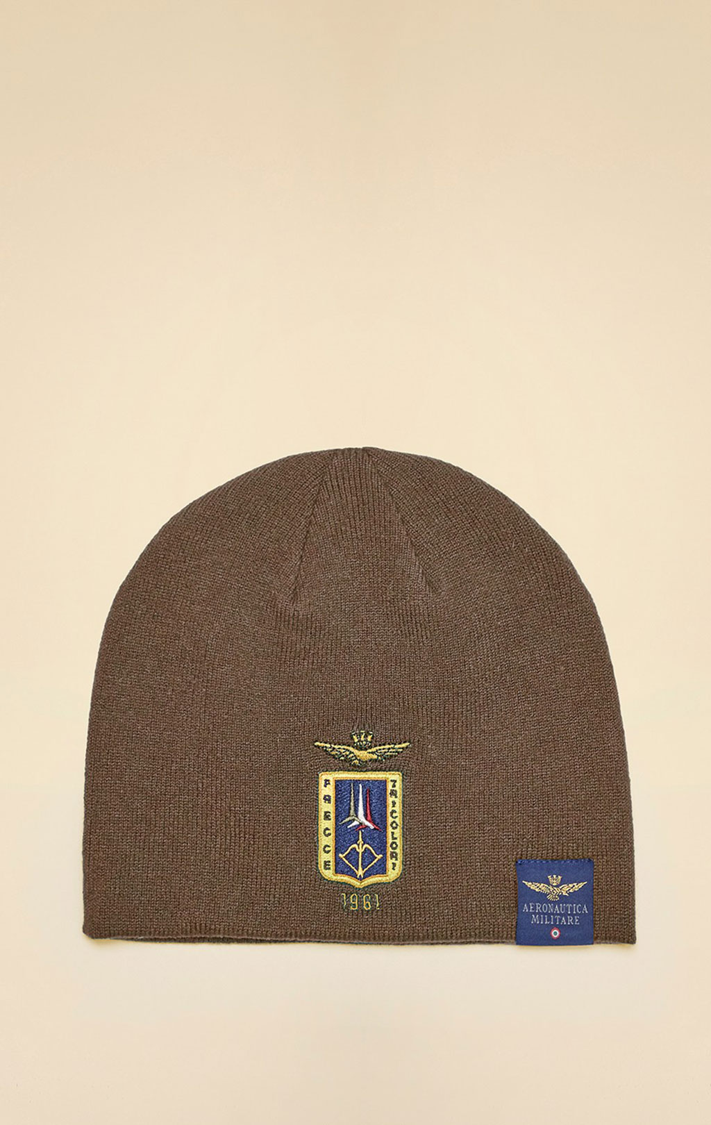 Шапка вязаная AERONAUTICA MILITARE FW 26/27/CN chestnut brown (CU 0092) 